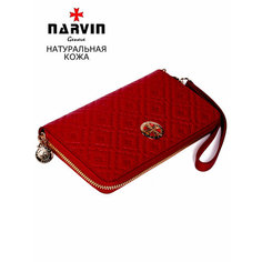 Сумка клатч NARVIN, фактура гладкая, красный