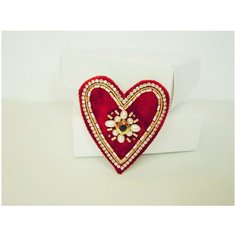 Брошь, кристаллы Preciosa, красный Cute Brooches
