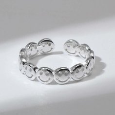 Кольцо Queen Fair, безразмерное, ширина 5 мм, серебристый
