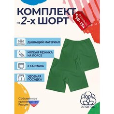 Шорты Детрик, комплект 2 шт., размер 116, зелeный