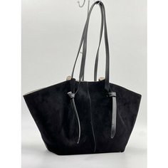 Сумка шоппер ROLENA beauty, фактура бархатистая, черный