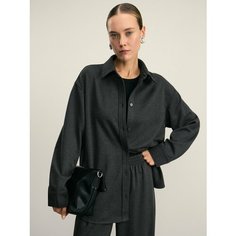 Блуза Zarina, размер 2XS (RU 40), темно-серый меланж
