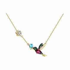 Колье Diamant online, красное золото, 585 проба, фианит, топаз, родолит, длина 45 см., мультиколор