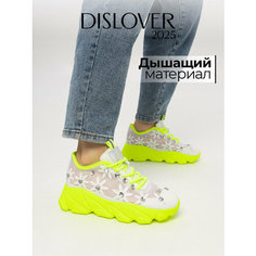 Кроссовки DISLOVER, полнота 7 (RU)/ на среднюю и широкую стопу, размер 40, бело-зеленый