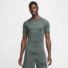 Футболка спортивная NIKE Pro , размер M, зеленый