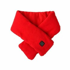 Шарф для взрослых и детей,80х11 см, рыжий No Brand