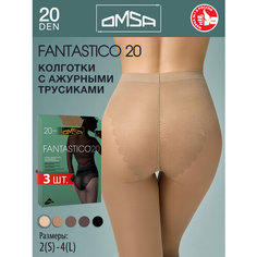 Колготки Omsa, 20 den, 3 шт., размер 4, caramello