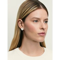 Серьги Zarina, эмаль, белый