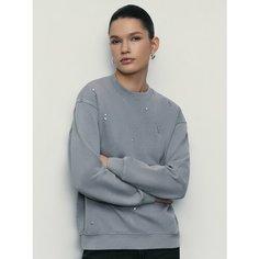 Свитшот Zarina, размер L (RU 48), , серый меланж