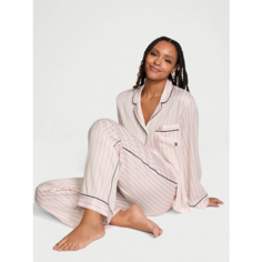 Пижама Victorias Secret, размер S Regular, Pink Iconic Stripe