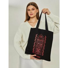 Сумка шоппер IERDI, красный, черный