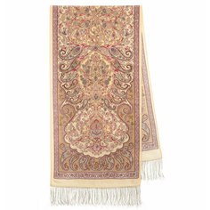Шарф Павловопосадская платочная мануфактура для женщин,190х50 см, one size, бежевый