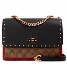 Сумка кросс-боди Coach, фактура зернистая, бежевый