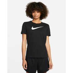 Футболка спортивная NIKE DF TEE SWOOSH, размер M, черный