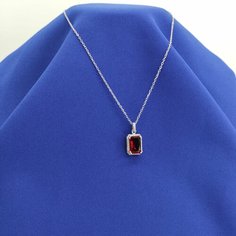 Колье, искусственный камень, серебро Нет бренда