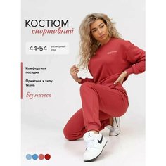 Костюм спортивный Зима 2024/2025, размер 44, кирпичный Нет бренда