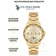 Наручные часы U.S. POLO ASSN., желтое золото