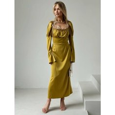 Платье EMBERENS Осень-зима 2024, размер 44, оливковый