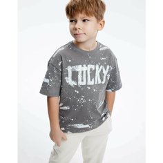 Футболка Gloria Jeans, размер 12мес/80, серый