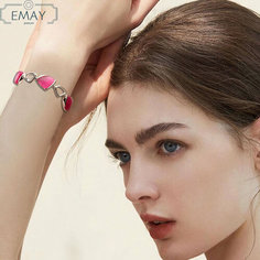 Браслет Emay, кошачий глаз, 1 шт., розовый