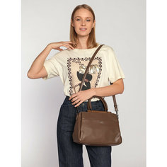 Сумка тоут Gilda Tohetti, фактура зернистая, коричневый