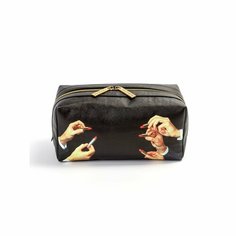 Косметичка Seletti, 25.5х15х12.5 см, , черный