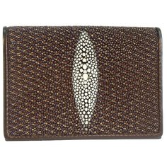 Визитница Exotic Leather, фактура зернистая, коричневый