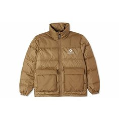 Пуховик Converse Commercial Short Down Jkt, размер M, коричневый