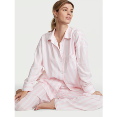 Пижама Victorias Secret, размер XS Regular, розовый/белый