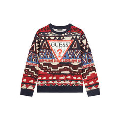 Свитшот GUESS, размер 16, зеленый/желтый