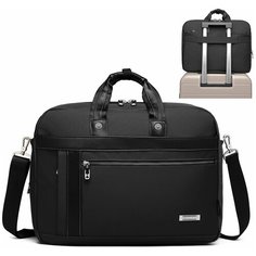 Сумка мессенджер Hedgard, фактура зернистая, чёрный