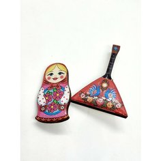 Брошь ( Verba ), эпоксидная смола, 2 шт., красный