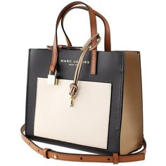 Сумка кросс-боди MARC JACOBS, фактура зернистая, черный/серый