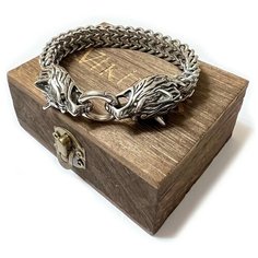 Браслет, размер 21 см, серебристый Vikings