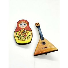 Брошь ( Verba ), эпоксидная смола, 2 шт., желтый