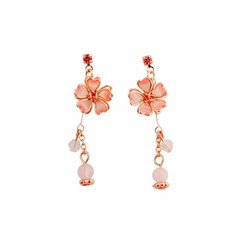 Серьги пусеты, эмаль, белый, золотой, розовый, желтый be Self True Jewel