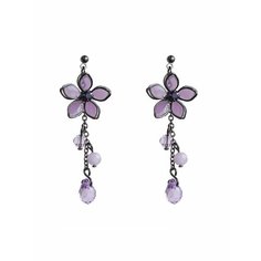 Серьги пусеты, эмаль, белый, золотой, фиолетовый, черный be Self True Jewel