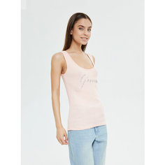 Майка GUESS, размер XS, песочный/бледно-розовый