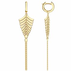 Серьги Diamant online, красное золото, 585 проба, длина 7.9 см