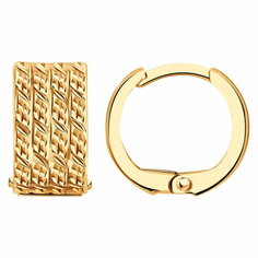 Серьги Diamant online, красное золото, 585 проба, длина 1.1 см