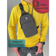Сумка кросс-боди DoBro, фактура гладкая, серый