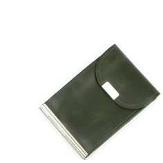 Кошелек Croco, фактура гладкая, зеленый