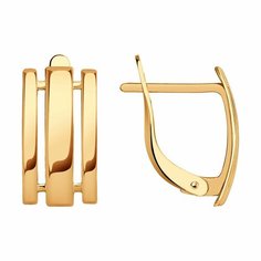 Серьги Diamant online, красное золото, 585 проба, длина 1.6 см