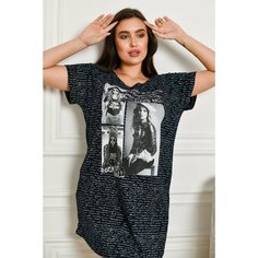 Туника BUY-TEX.RU женская домашняя, размер 56, темно-синий