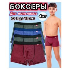 Трусы , 4 шт., размер 3XL, полоска Нет бренда