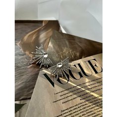 Серьги пусеты CHEPIKOVA accessories, циркон, фианит, размер 30 мм, серебристый