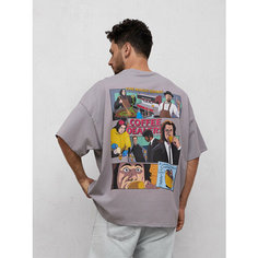 Футболка RETRIKA, размер Standard Oversize, серый