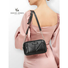 Сумка кросс-боди DAVID JONES, фактура гладкая, чёрный