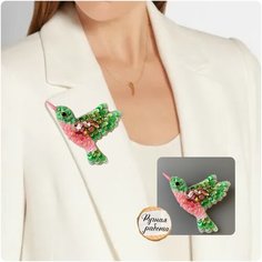 Брошь, кристаллы Preciosa, хрусталь, стекло, зелeный Your Beautiful Brooch