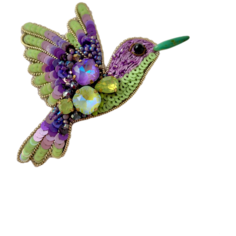 Брошь, кристаллы Preciosa, хрусталь, стекло, фиолетовый Your Beautiful Brooch